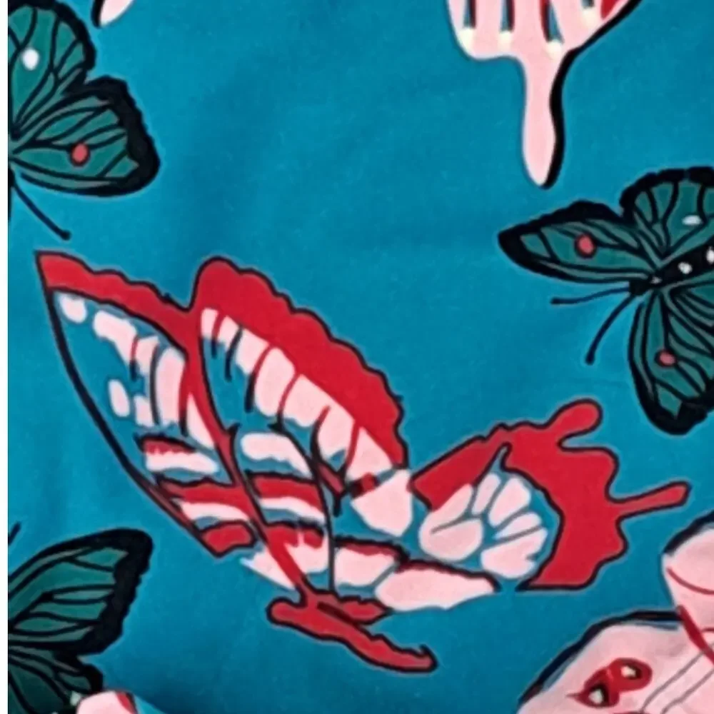 Hanna Andersson Girls Blue Butterfly 2 Piece Tankini Swim Set Size 2T 85 CM